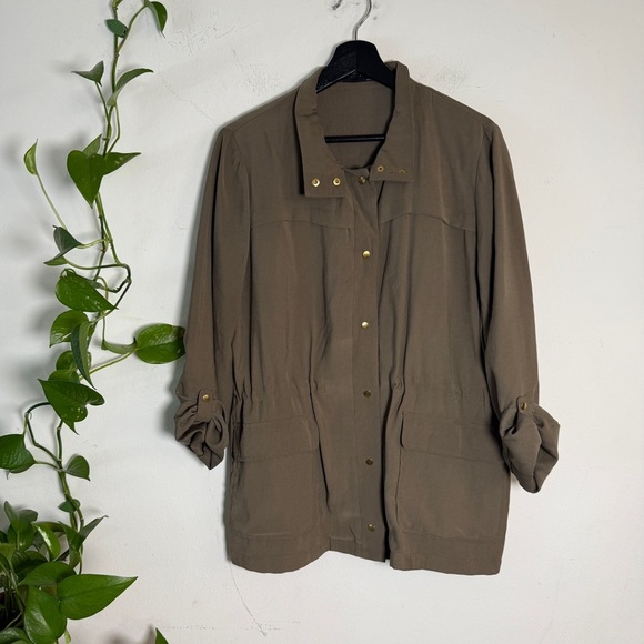 Zara Women's Olive Utility Jacket - Large - Picture 3 of 8